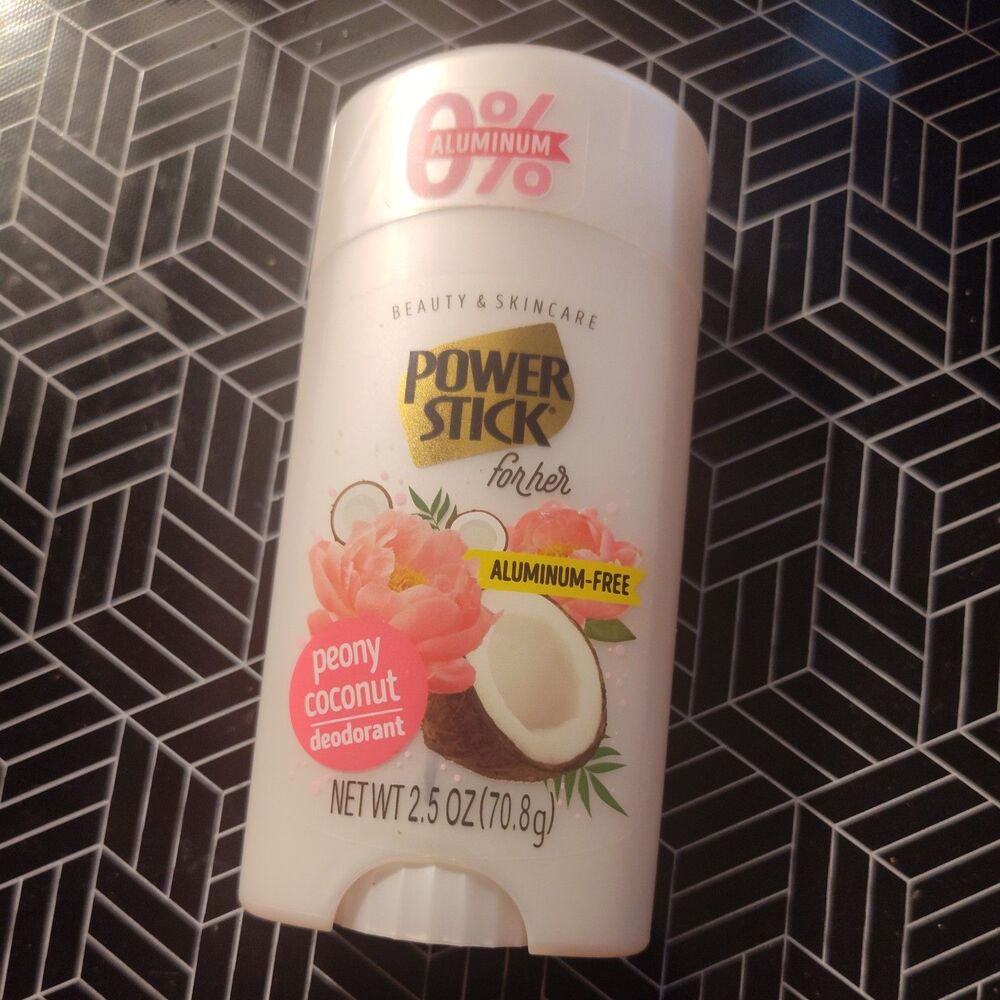 Power Stick Women’s Peony Coconut Deodorant 2.5 oz- Aluminum Free